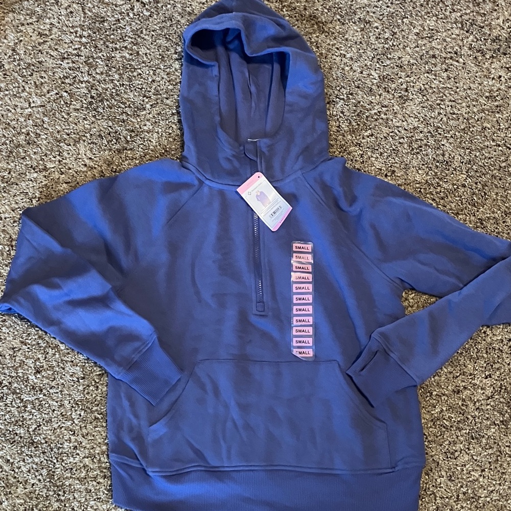 NWT Members Mark 1/2 zip hoodie sz small
